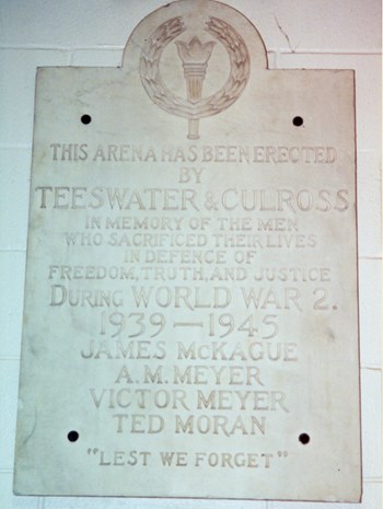Victor Meyer memorial - Teeswater arena